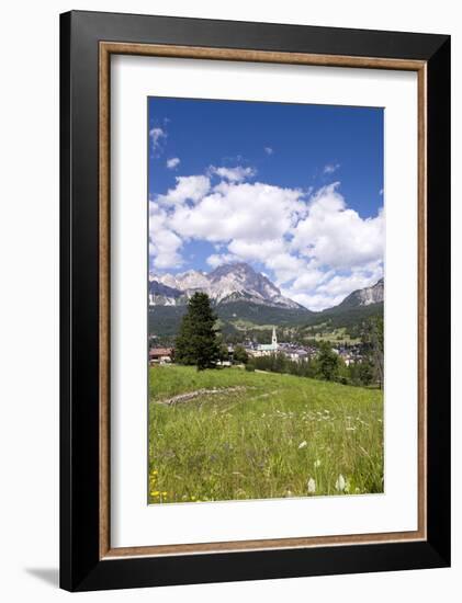 View of Cortina d' Ampezzo, Dolomites, Veneto, Italy-null-Framed Art Print