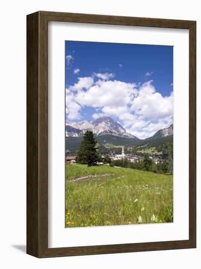 View of Cortina d' Ampezzo, Dolomites, Veneto, Italy-null-Framed Art Print