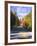 View of Country Road, Fall Foliage, Northeast Kingdom, Vermont, USA-Walter Bibikow-Framed Photographic Print