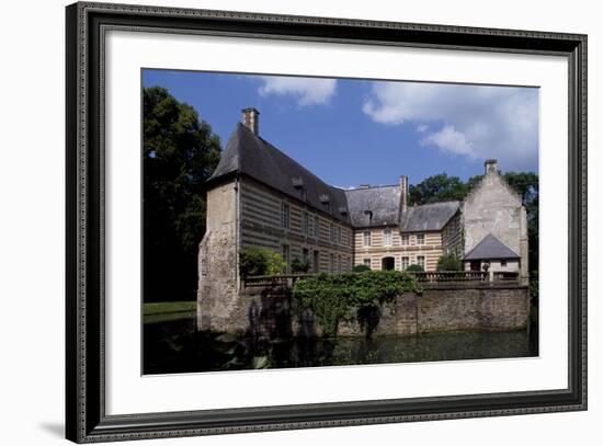 View of Courtyard of Chateau De Creminil, Estree-Blanche, Nord-Pas De Calais, France-null-Framed Giclee Print