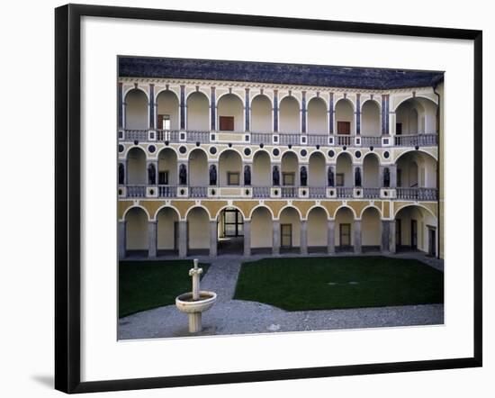 View of Courtyard with Portico, Brixen Palace, Trentino-Alto Adige, Italy, 16th Century-null-Framed Giclee Print