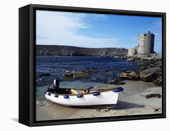 View of Cromwell's Castle, Which Guards the Northern Approaches to New Grimsby Harbour-Fergus Kennedy-Framed Premier Image Canvas