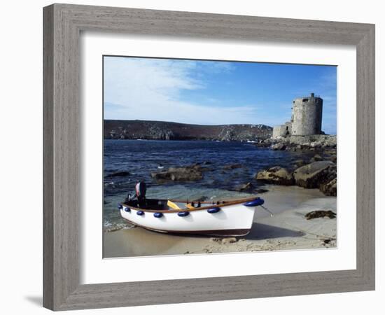 View of Cromwell's Castle, Which Guards the Northern Approaches to New Grimsby Harbour-Fergus Kennedy-Framed Photographic Print