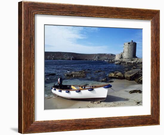 View of Cromwell's Castle, Which Guards the Northern Approaches to New Grimsby Harbour-Fergus Kennedy-Framed Photographic Print