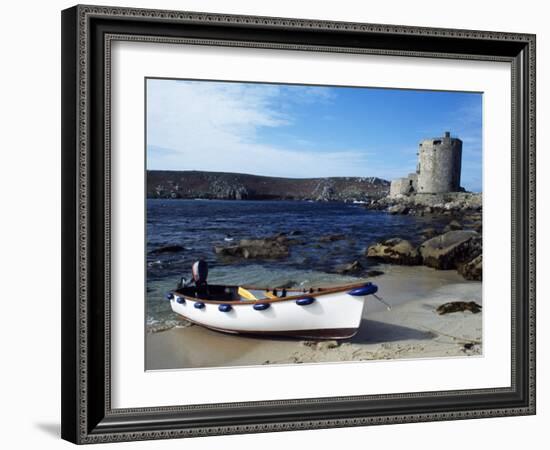 View of Cromwell's Castle, Which Guards the Northern Approaches to New Grimsby Harbour-Fergus Kennedy-Framed Photographic Print