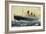 View of Cunard Ocean Liner Queen Mary-Lantern Press-Framed Art Print