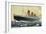 View of Cunard Ocean Liner Queen Mary-Lantern Press-Framed Art Print