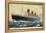 View of Cunard Ocean Liner Queen Mary-Lantern Press-Framed Stretched Canvas