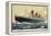 View of Cunard Ocean Liner Queen Mary-Lantern Press-Framed Stretched Canvas