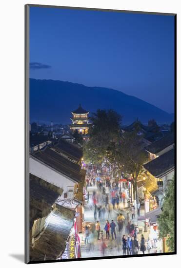 View of Dali at dusk, Yunnan, China, Asia-Ian Trower-Mounted Photographic Print