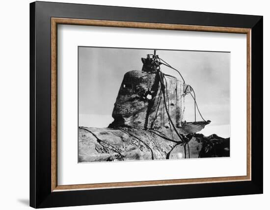 View of Damaged Japanese Submarine-Bettmann-Framed Photographic Print