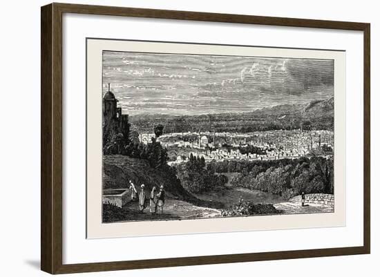 View of Damascus, Capital and the Second Largest City of Syria-null-Framed Giclee Print