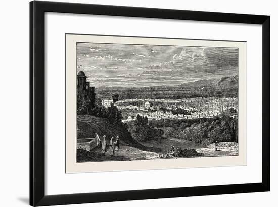 View of Damascus, Capital and the Second Largest City of Syria-null-Framed Giclee Print