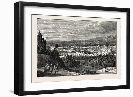 View of Damascus, Capital and the Second Largest City of Syria-null-Framed Giclee Print