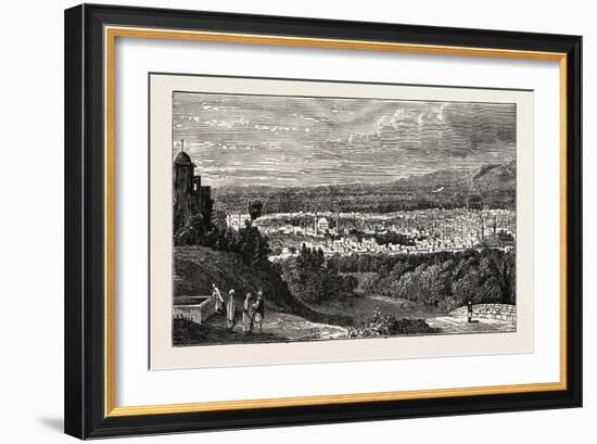 View of Damascus, Capital and the Second Largest City of Syria-null-Framed Giclee Print