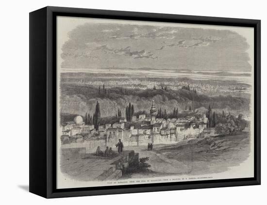 View of Damascus from the Hill of Salahiyeh-Richard Principal Leitch-Framed Premier Image Canvas
