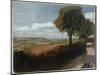 View of Dedham from the Lane Leading from East Bergholt Church to Flatford (Oil on Canvas, 1810-181-John Constable-Mounted Giclee Print