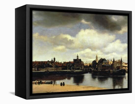 View of Delft, 1658-60-Johannes Vermeer-Framed Premier Image Canvas