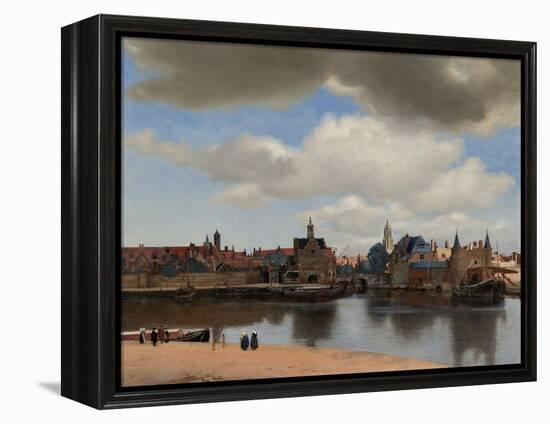 View of Delft, 1660-1661, by Johannes Vermeer, 1632-1675, Dutch painting,-Johannes Vermeer-Framed Stretched Canvas