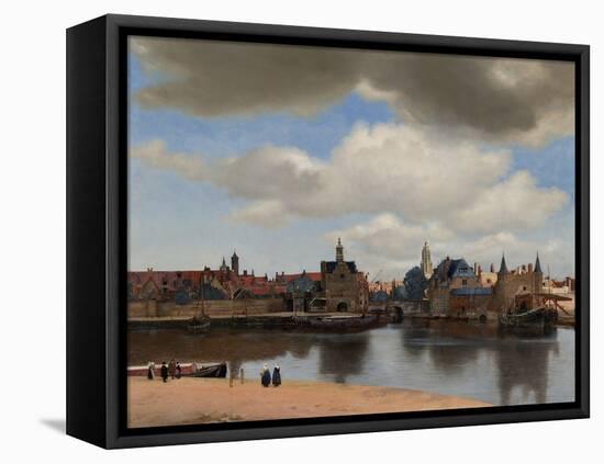 View of Delft, 1660-1661, by Johannes Vermeer, 1632-1675, Dutch painting,-Johannes Vermeer-Framed Stretched Canvas