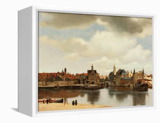 View of Delft, about 1660-Johannes Vermeer-Framed Premier Image Canvas