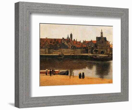 View of Delft, c.1660-61-Johannes Vermeer-Framed Giclee Print