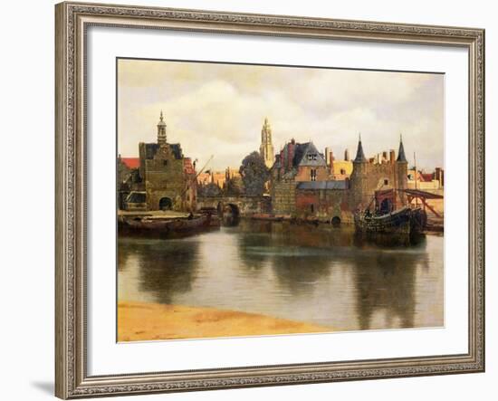 View of Delft, c.1660-61-Johannes Vermeer-Framed Giclee Print