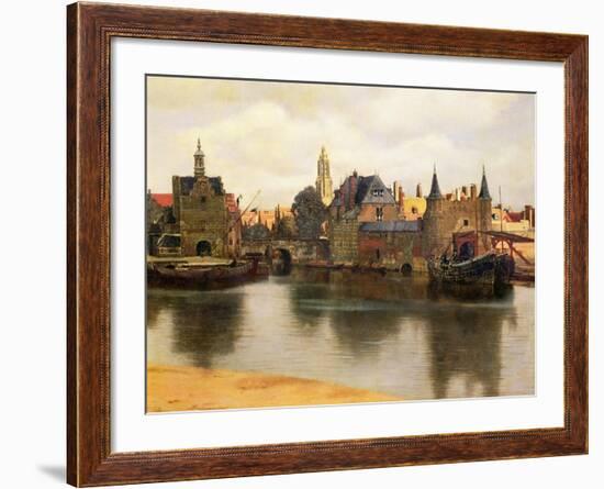 View of Delft, c.1660-61-Johannes Vermeer-Framed Giclee Print