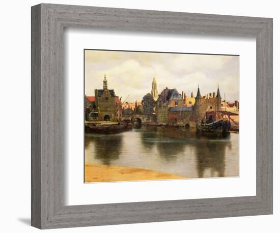 View of Delft, c.1660-61-Johannes Vermeer-Framed Giclee Print