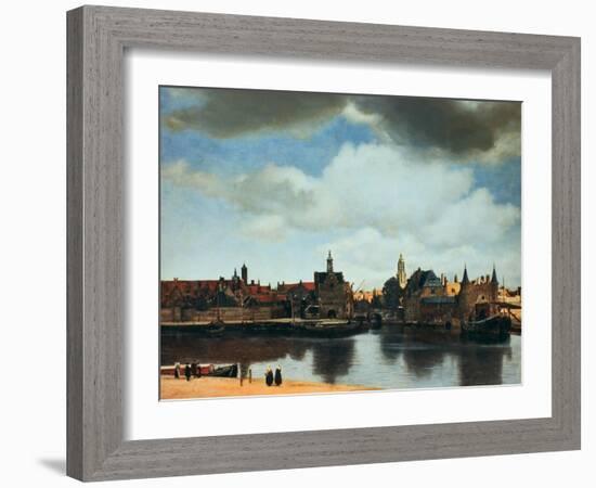 View of Delft, Netherlands, after the Fire, C1658-Johannes Vermeer-Framed Giclee Print