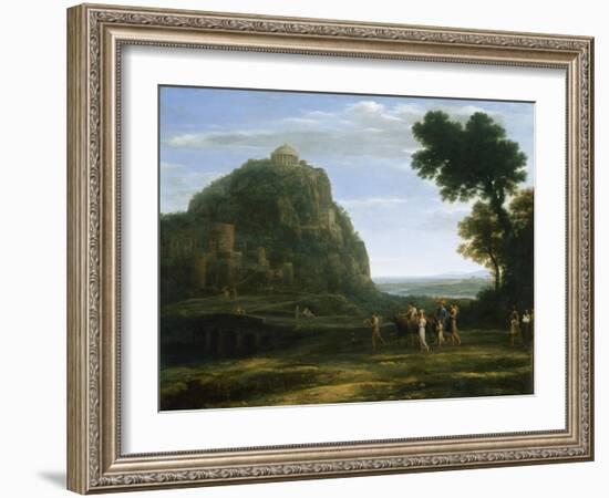 View of Delphi with a Procession, 1673-null-Framed Giclee Print