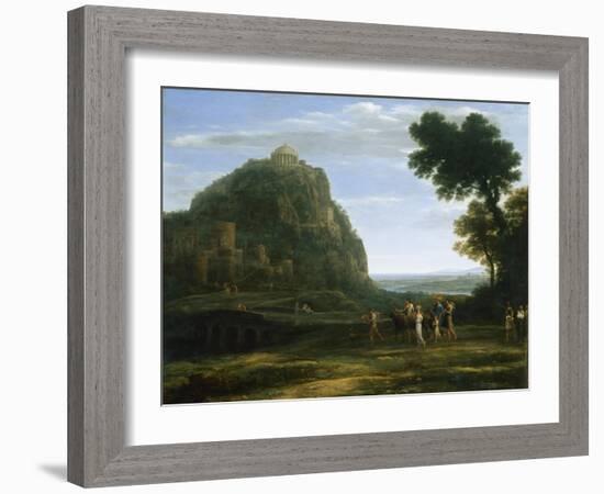 View of Delphi with a Procession, 1673-null-Framed Giclee Print