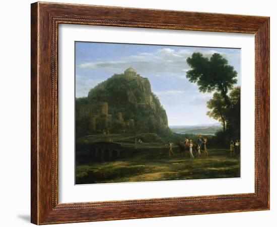 View of Delphi with a Procession, 1673-null-Framed Giclee Print