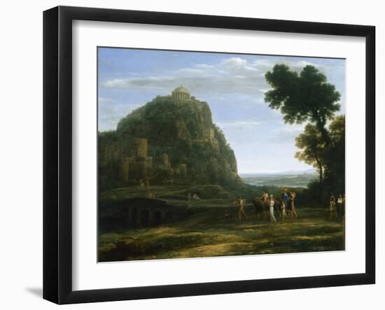 View of Delphi with a Procession, 1673-null-Framed Giclee Print