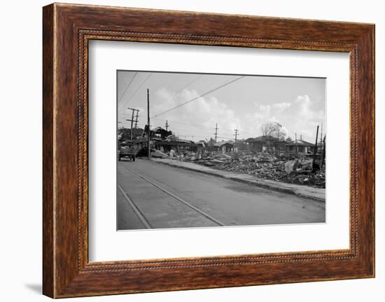 View of Destroyed Honolulu Homes and Businesses after Pearl Harbor Attack-Bettmann-Framed Photographic Print
