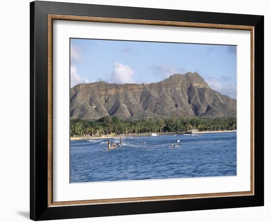 View of Diamond Head Crater, Oahu, Hawaii, Hawaiian Islands, USA-Alison Wright-Framed Photographic Print