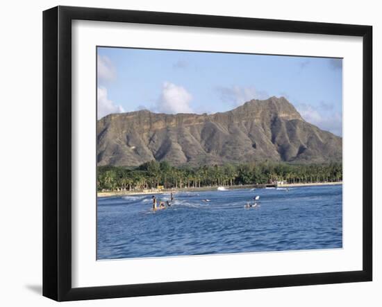 View of Diamond Head Crater, Oahu, Hawaii, Hawaiian Islands, USA-Alison Wright-Framed Photographic Print