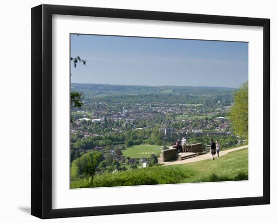 View of Dorking from Box Hill View Point, Surrey Hills, North Downs, Surrey, England, United Kingdo-John Miller-Framed Photographic Print