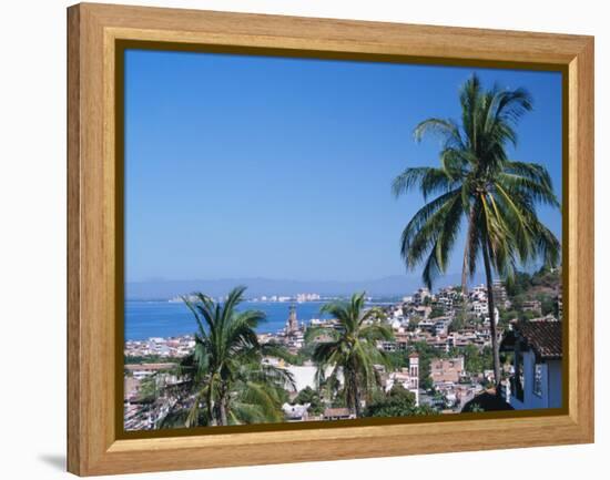 View of Downtown Puerto Vallarta and the Bay of Banderas, Mexico-Merrill Images-Framed Premier Image Canvas