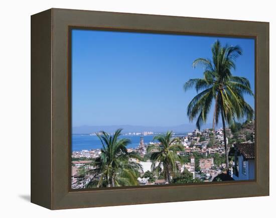 View of Downtown Puerto Vallarta and the Bay of Banderas, Mexico-Merrill Images-Framed Premier Image Canvas