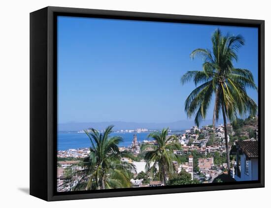 View of Downtown Puerto Vallarta and the Bay of Banderas, Mexico-Merrill Images-Framed Premier Image Canvas