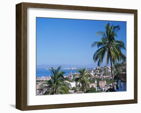 View of Downtown Puerto Vallarta and the Bay of Banderas, Mexico-Merrill Images-Framed Photographic Print