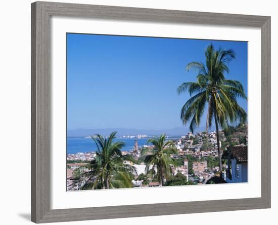 View of Downtown Puerto Vallarta and the Bay of Banderas, Mexico-Merrill Images-Framed Photographic Print