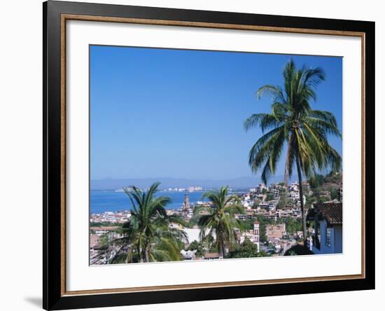 View of Downtown Puerto Vallarta and the Bay of Banderas, Mexico-Merrill Images-Framed Photographic Print