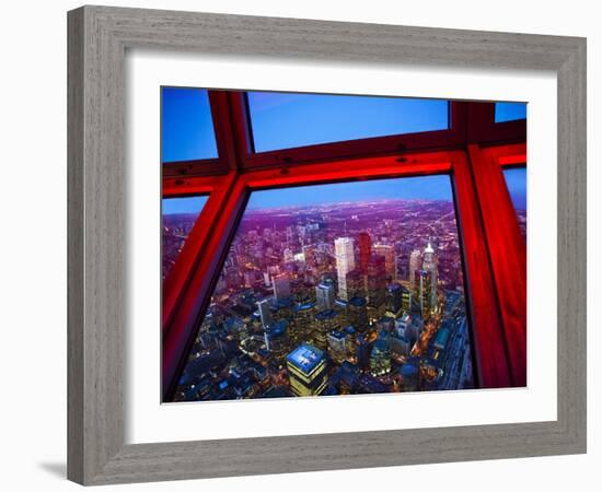 View of Downtown Toronto Skyline Taken From Cn Tower, Toronto, Ontario, Canada, North America-Donald Nausbaum-Framed Photographic Print