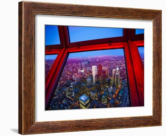 View of Downtown Toronto Skyline Taken From Cn Tower, Toronto, Ontario, Canada, North America-Donald Nausbaum-Framed Photographic Print