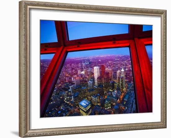 View of Downtown Toronto Skyline Taken From Cn Tower, Toronto, Ontario, Canada, North America-Donald Nausbaum-Framed Photographic Print