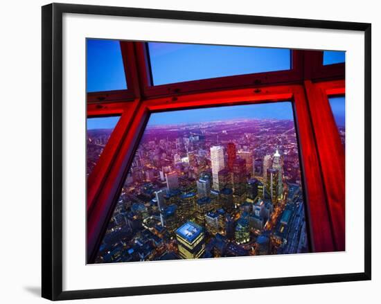 View of Downtown Toronto Skyline Taken From Cn Tower, Toronto, Ontario, Canada, North America-Donald Nausbaum-Framed Photographic Print