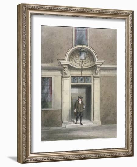 View of Dr Johnson's Door and Staircase, Inner Temple Lane, City of London, 1855-Thomas Hosmer Shepherd-Framed Giclee Print