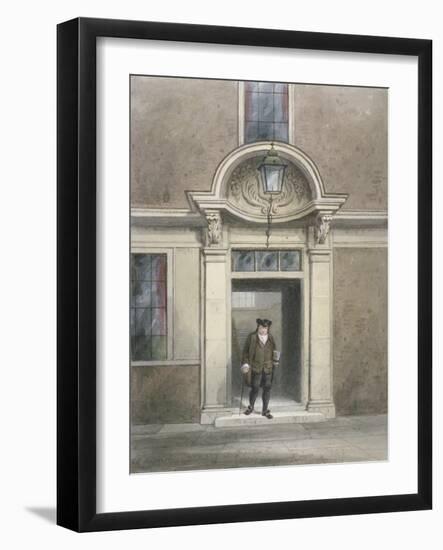 View of Dr Johnson's Door and Staircase, Inner Temple Lane, City of London, 1855-Thomas Hosmer Shepherd-Framed Giclee Print